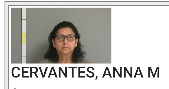 Booking photo of Anna M. Cervantes, 66, of Ottawa